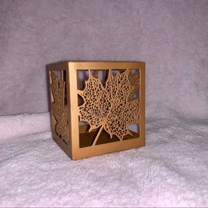 Mini Candle Holder with Lace and Leaf